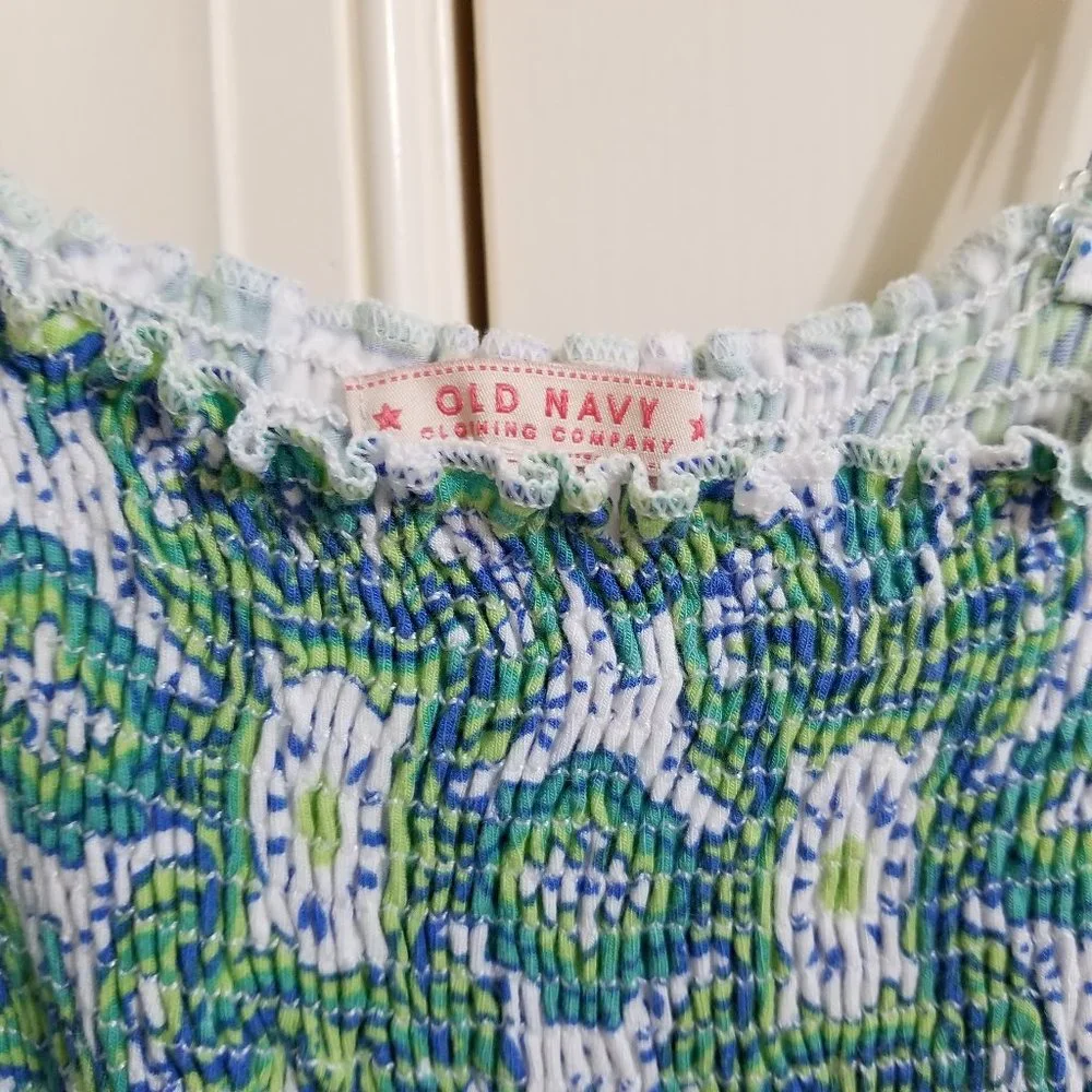 Old Navy dress XL abstract geometric mandala damask print sleeveless convertible